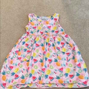 Flap happy fruit print dress